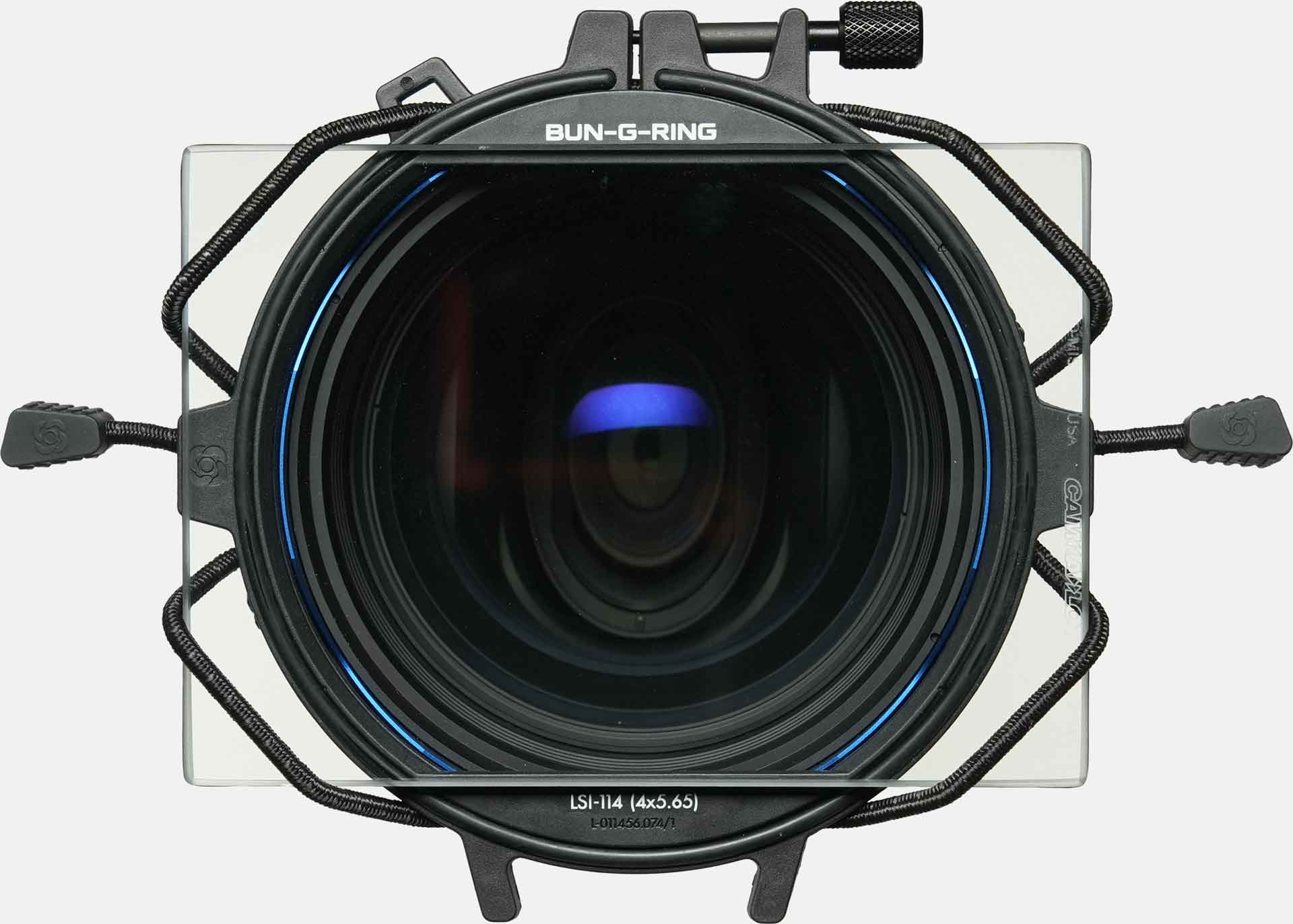 Bun-G-Ring front view – innovative tool for securing filters on cinema lenses